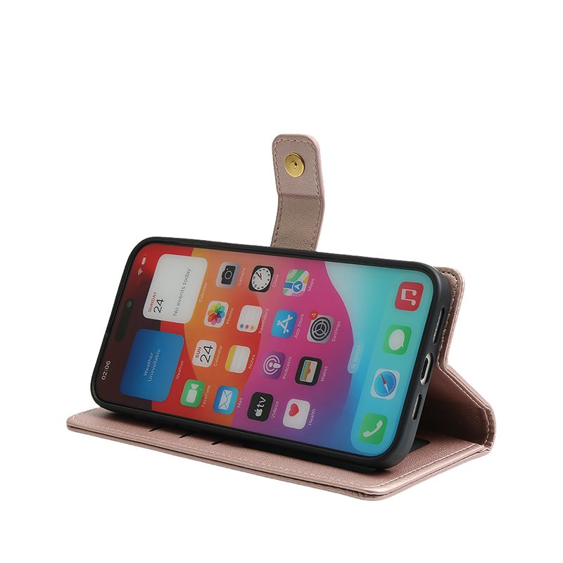 Diamond Pattern Wallet Leather Mobile Phone Bags Strap Phone Stand Cover Phone Case