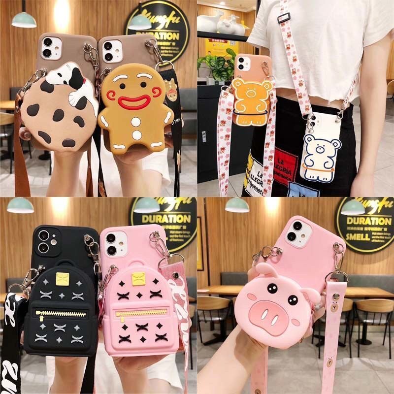 Crossbody Strap Wallet Bag Phone Case protection against dropping cases for iphone max 11 12 13 14 15 16 pro max for girl lady