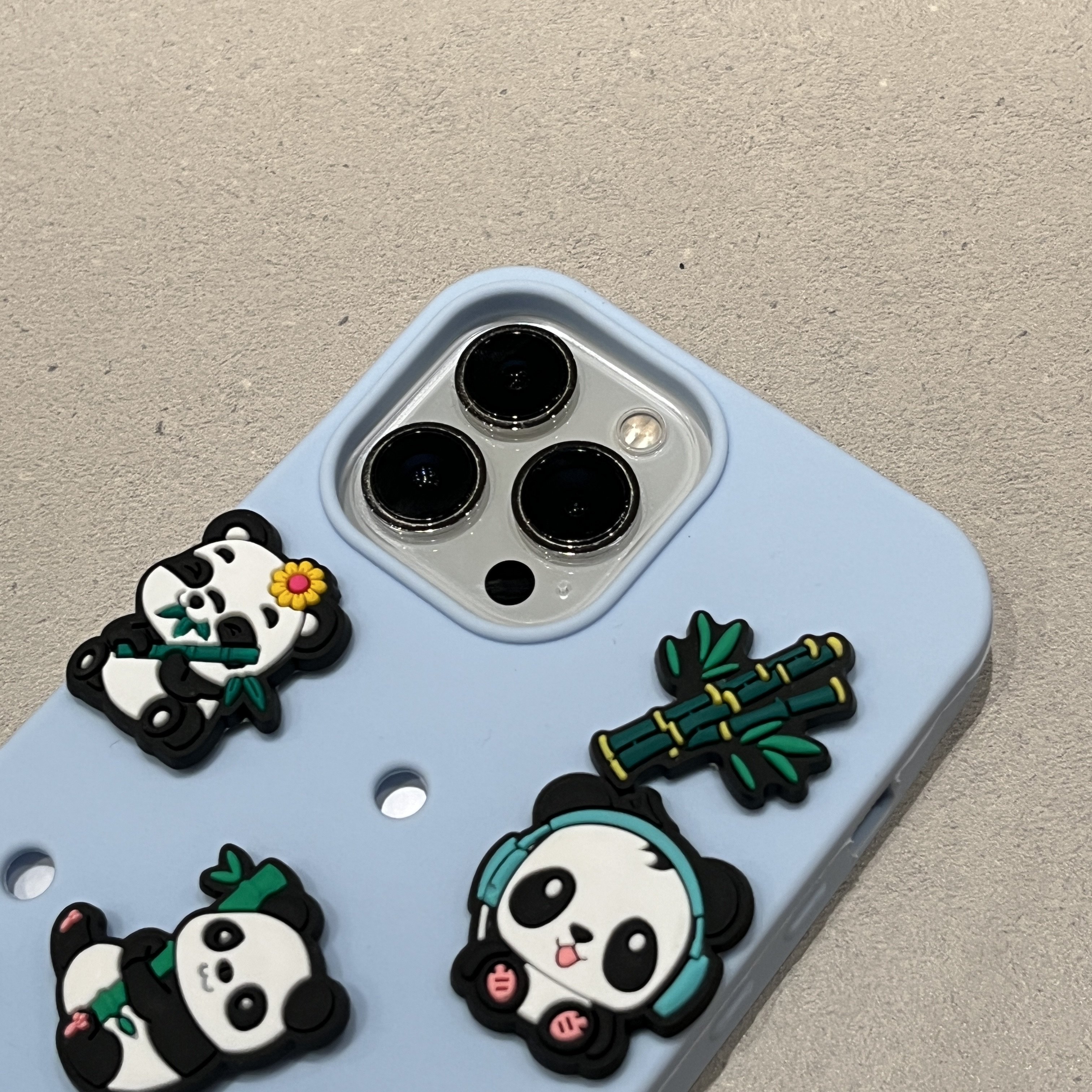Hot selling creative cartoon bamboo Panda silicone soft phone case for 14 13 11 XR 15 promax