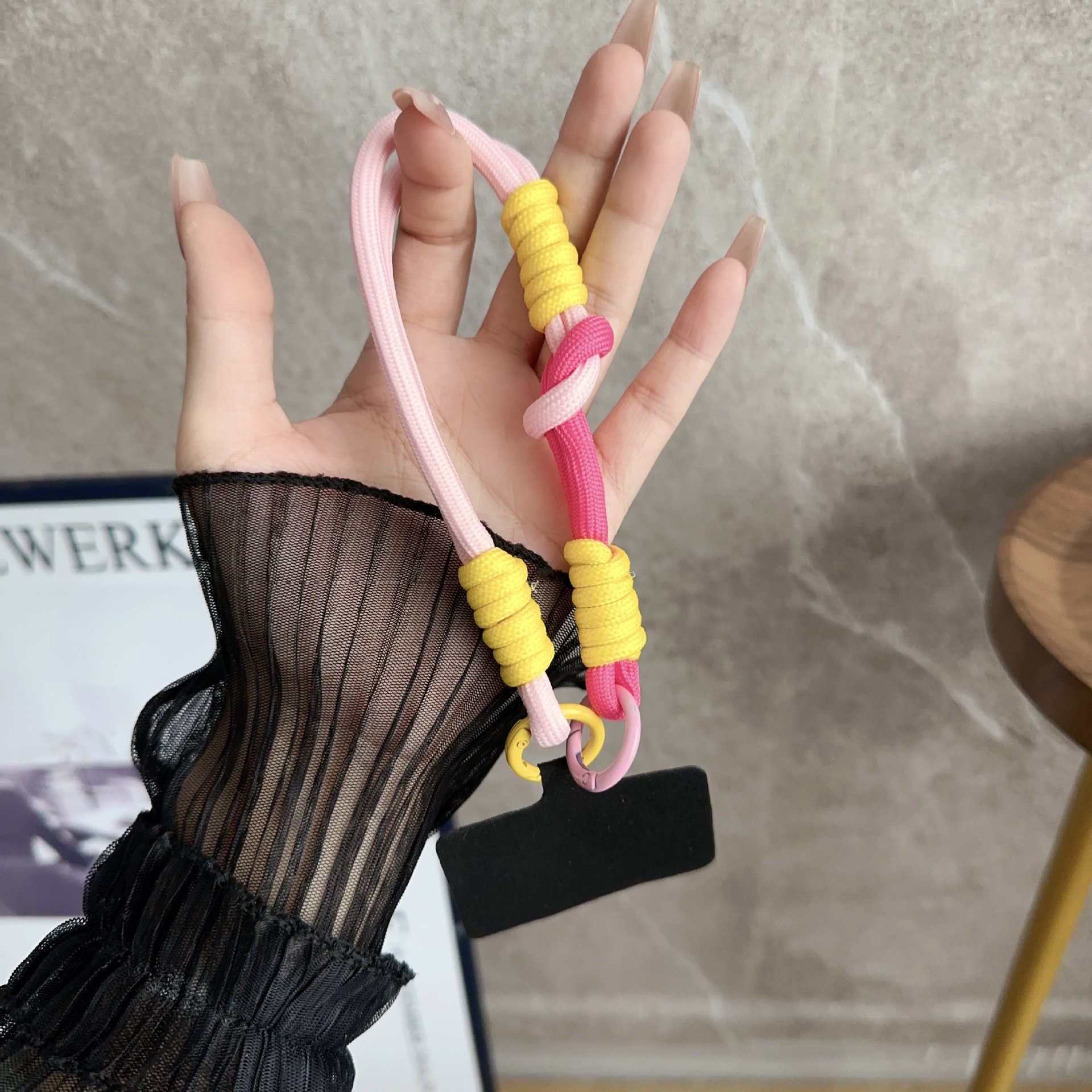 Multicolor Hand-Woven Nylon Wrist Strap for Phone, Universal Short Anti-Lost Phone Lanyard, Handmade Braided Wrist Lanyard