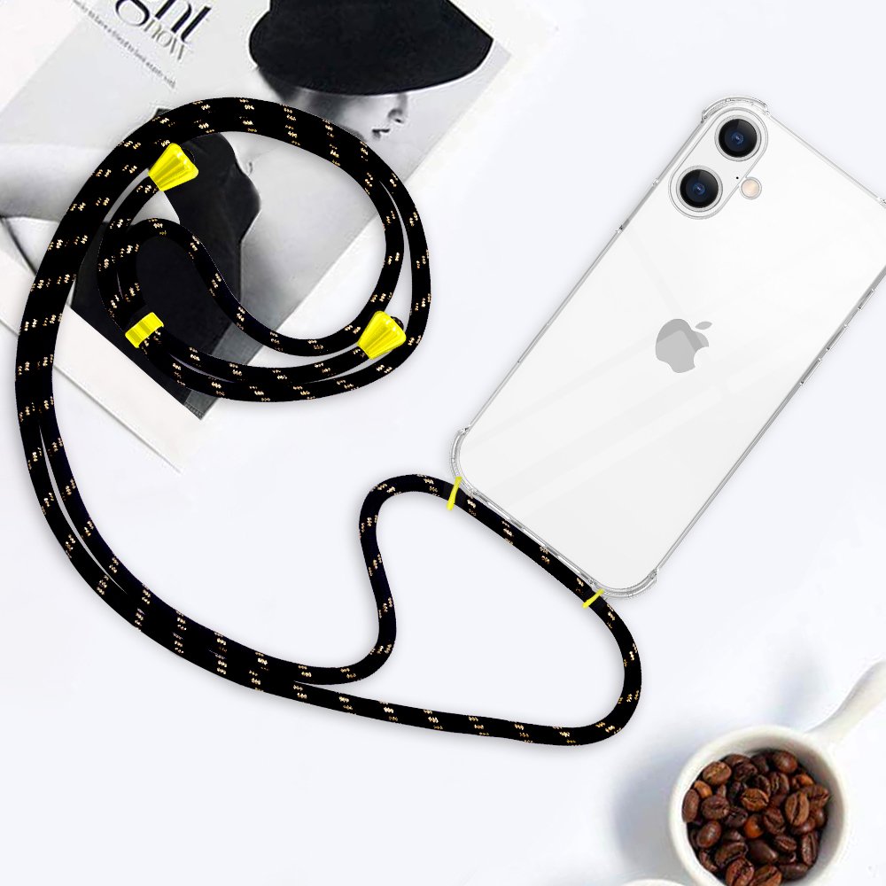 Shockproof Clear Tpu Cell Phone Case and Strap For Iphone 16 15 14 13 12 11 Pro Max X XS XR 7 8 Plus SE