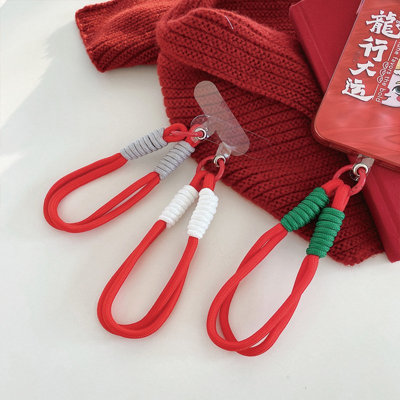 Christmas Gift Universal Phone Lanyard with Patch Tether Tab, Anti-Lost Wrist Strap, Mobile Phone Chain Decoration