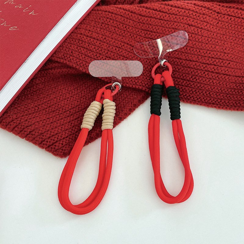 Christmas Gift Universal Phone Lanyard with Patch Tether Tab, Anti-Lost Wrist Strap, Mobile Phone Chain Decoration