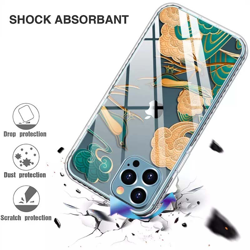 2024 Latest double layer IMD printed floral print mobile phone case for iPhone 16 15 series