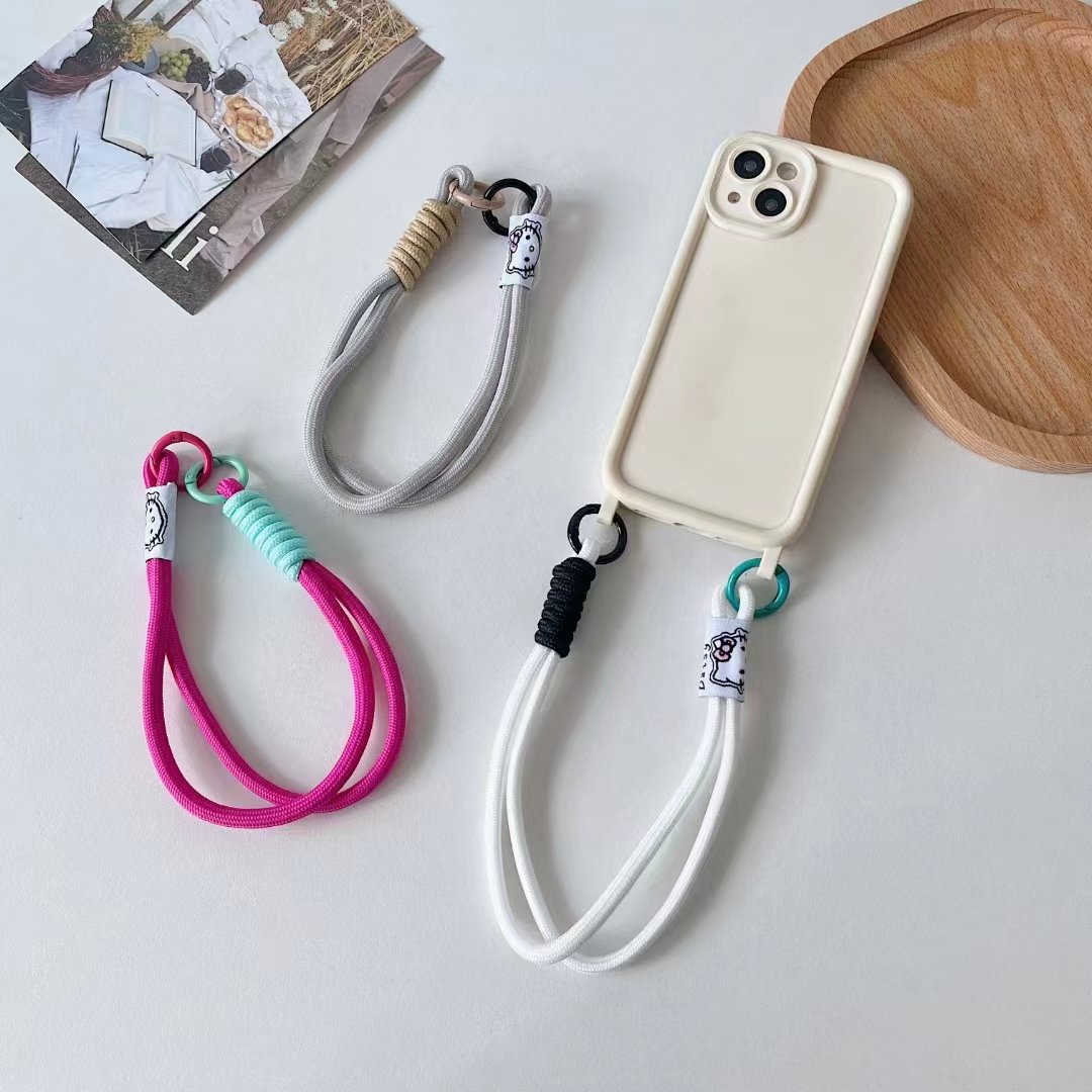 Short Wrist Rope and Portable Key Chain Anti-Loss Mobile Phone Strap for Men Women with Personality Hanging Mobile Phone Rope