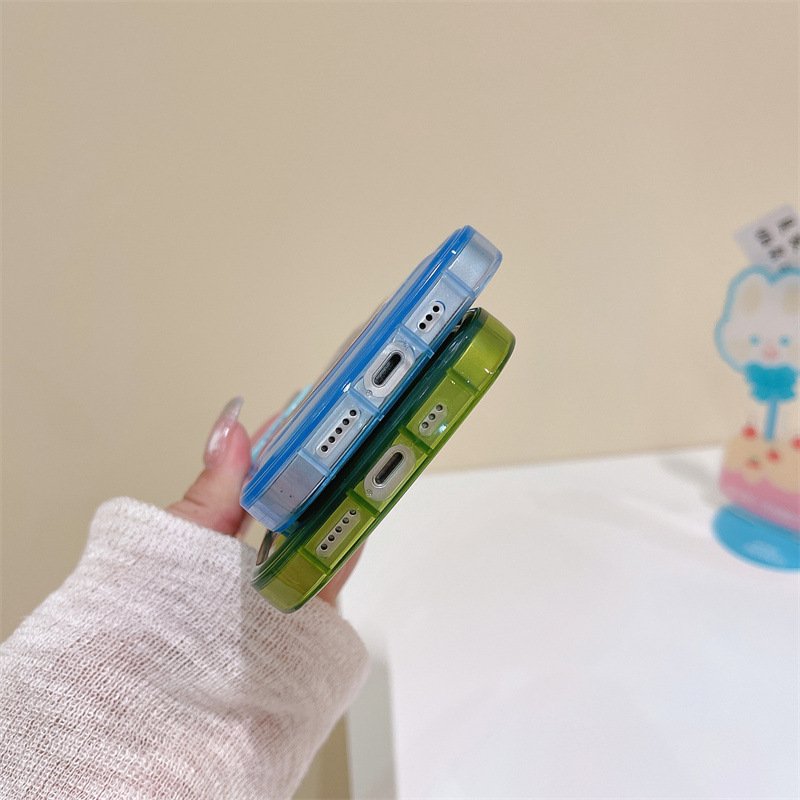 Cute Stitch Stand Silicone Mobile Phone Case For iPhone 16 15 14 13 12 11 Pro max holder clear Cartoon tpu Shockproof Back Cover
