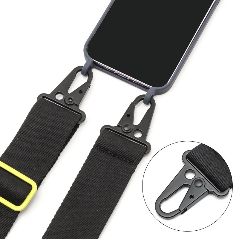 Two Buckle Multifuctional Universal Crossbody Adjustable Mobile Phone Holder Nylon Phone Lanyards with logo custom