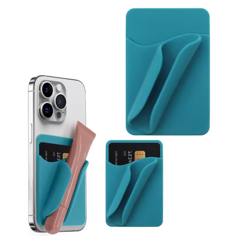 2-in-1 Adhesive Phone Holder Lipstick Card Pocket Cellphone Holder