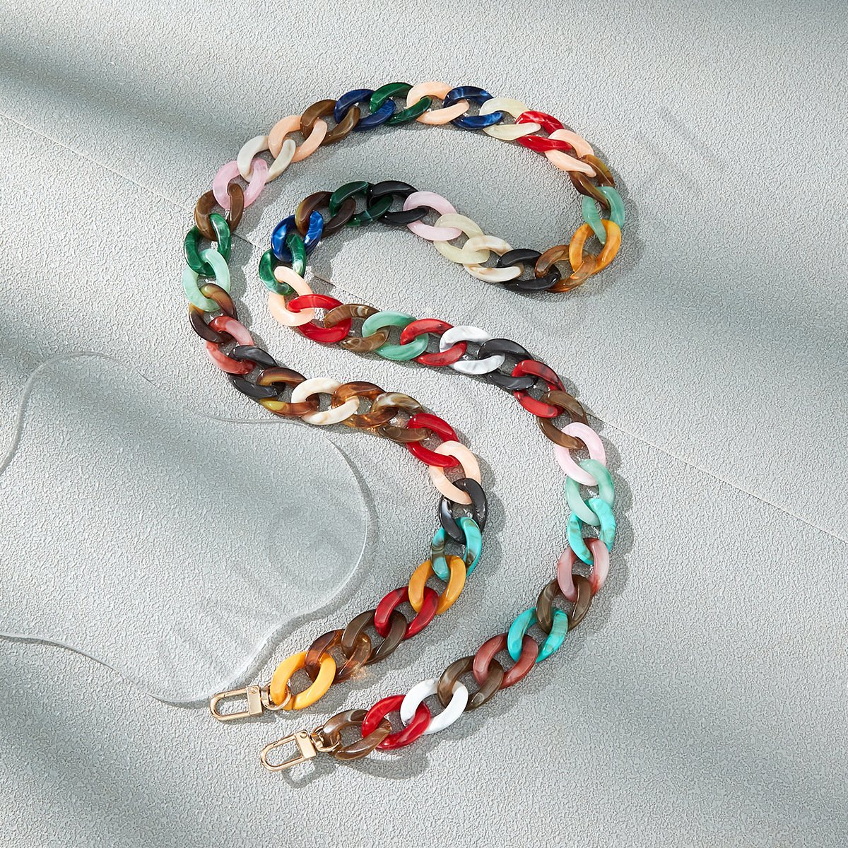 New fashion 110Cm acrylic long phone chain cross phone lanyard resin phone satchel lanyard