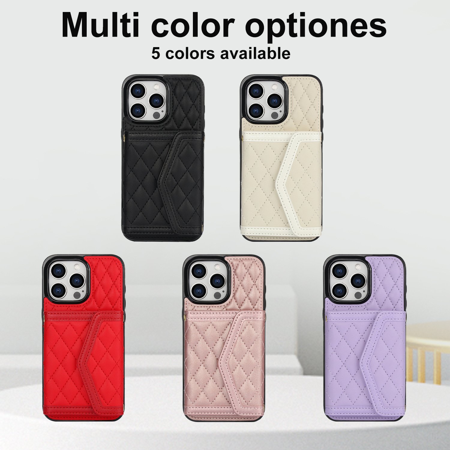 Girls Crossbody Strap Wallet Case Shockproof Leather Card Slots Purse Mobile Phone Cover For iPhone 15 16 pro max