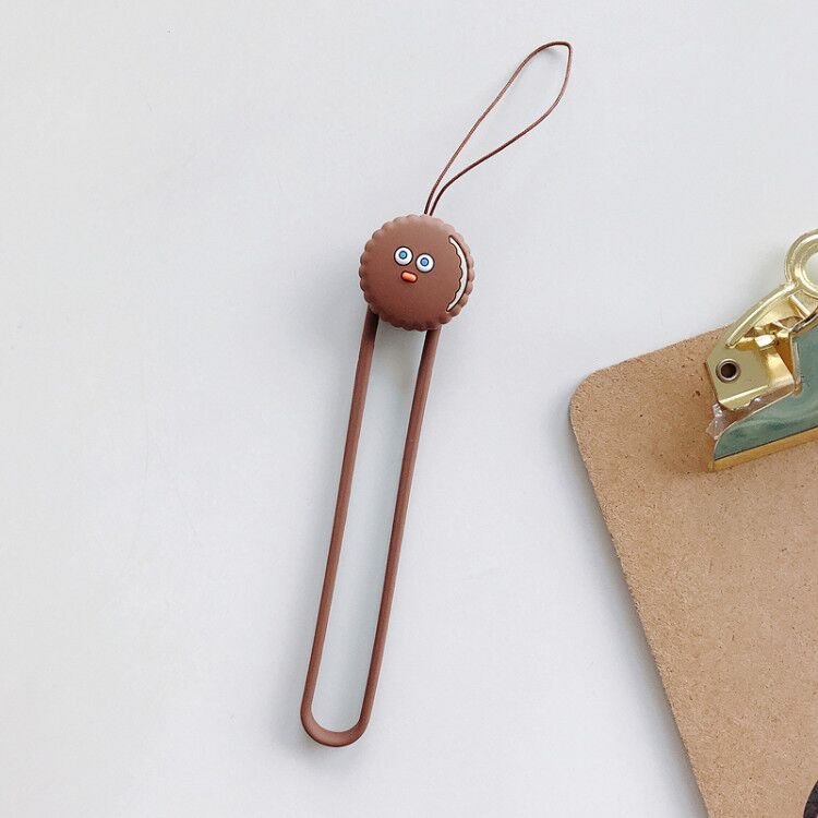 Korea style charming wrist strap 3d characters cartoon silicone mobile phone lanyard