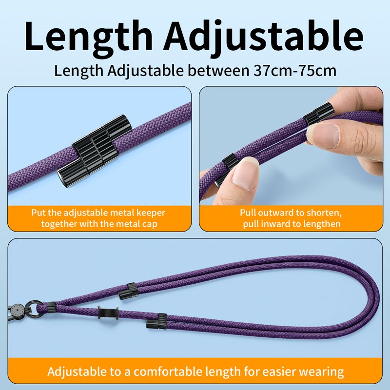 Cell Phone Rope Strap Accessories Universal Mobile Phone Lanyard Crossbody Necklace Strap Patch Tether Adjustable length