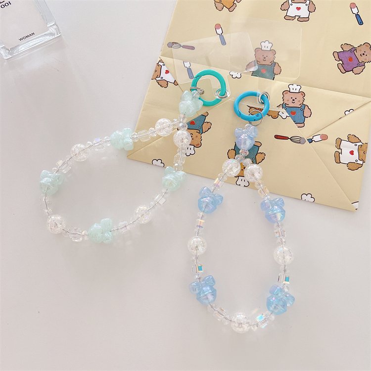 Hot Fashion Female Girl Wrist Strap Smart Phone Lanyard Hand Beaded Mobile Phone Chain