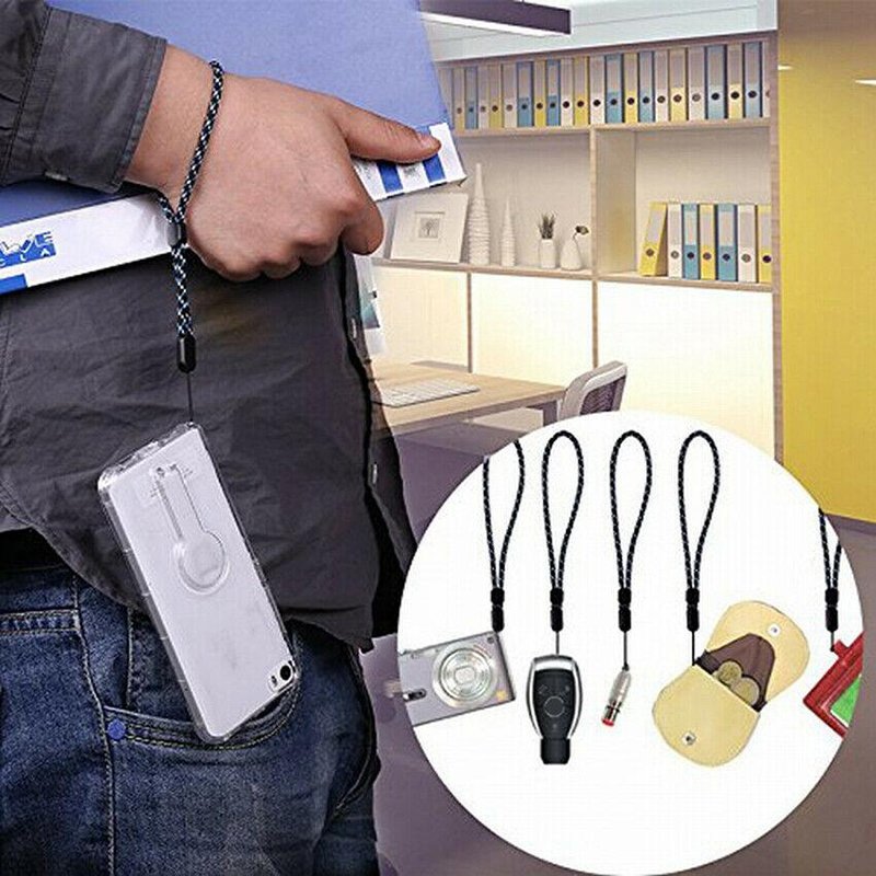 Adjustable Braid Round Mobile Phone Wrist Straps USB Key Camera Short Anti-lost Hand Lanyard
