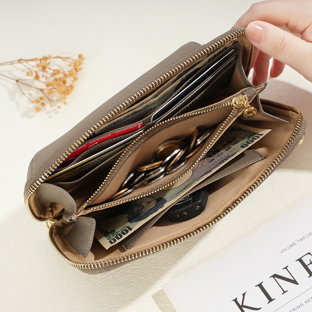 Small Crossbody woven phone case bags genuine leather Lady shoulder Cell Phone purse Wallet Fashion Women Mobile Phone Purse Bag