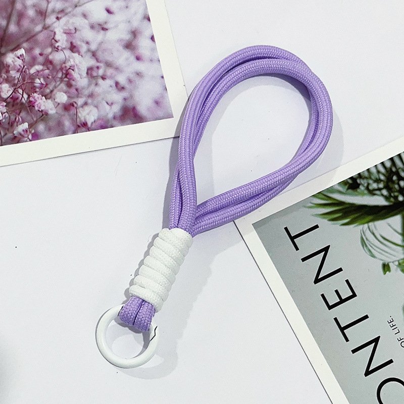 Custom Made Phone Case Lanyard Multi-color Short Wrist Strap Hanging Rope Twist Bride Anti Lost Phone Wrist Sling Keychain