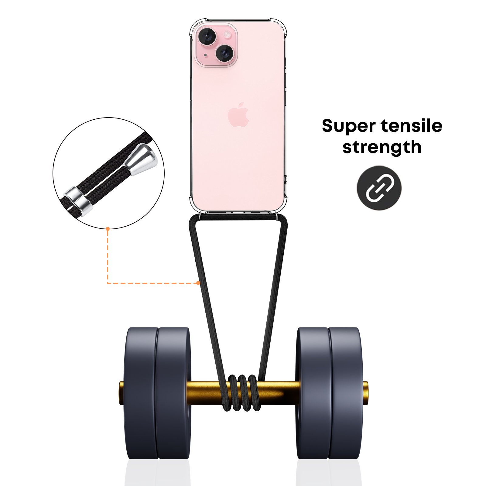 Hands Free Crossbody Phone Strap Case For Iphone 16 15 14 13 12 11 Pro Max X XS XR 7 8 Plus SE