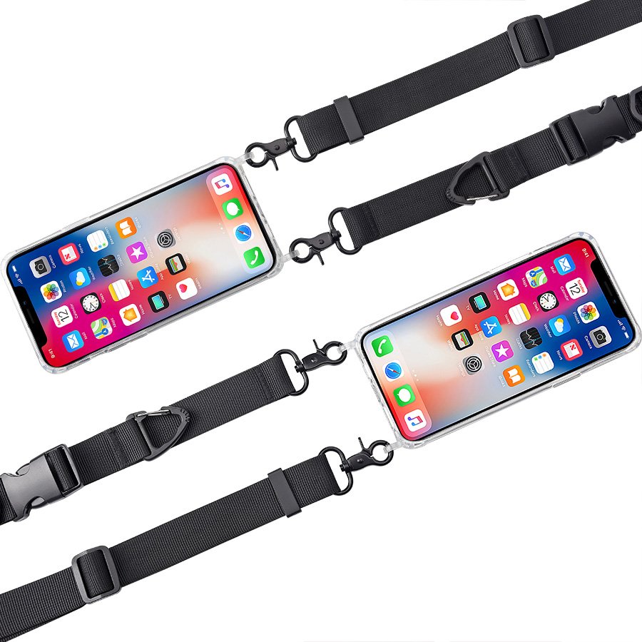 Wide cell phone crossbody lanyard with adjustable long neck strap suitable for cell phones, bags, key chains, card holders