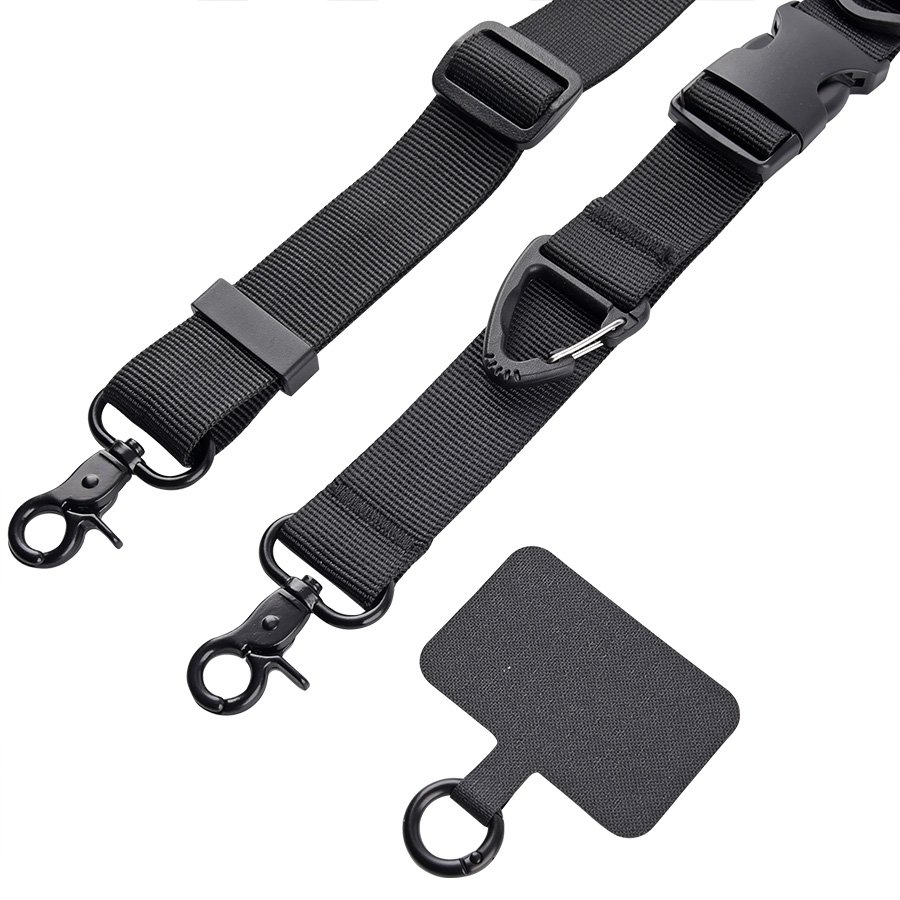 Wide cell phone crossbody lanyard with adjustable long neck strap suitable for cell phones, bags, key chains, card holders