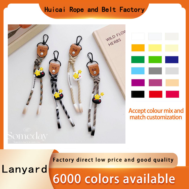 Durable Fashion Style Phone Lanyard Strap Universal Mobile Phones Strap Holder Fluorescent Color Mesh Mobile Phone Wrist Strap
