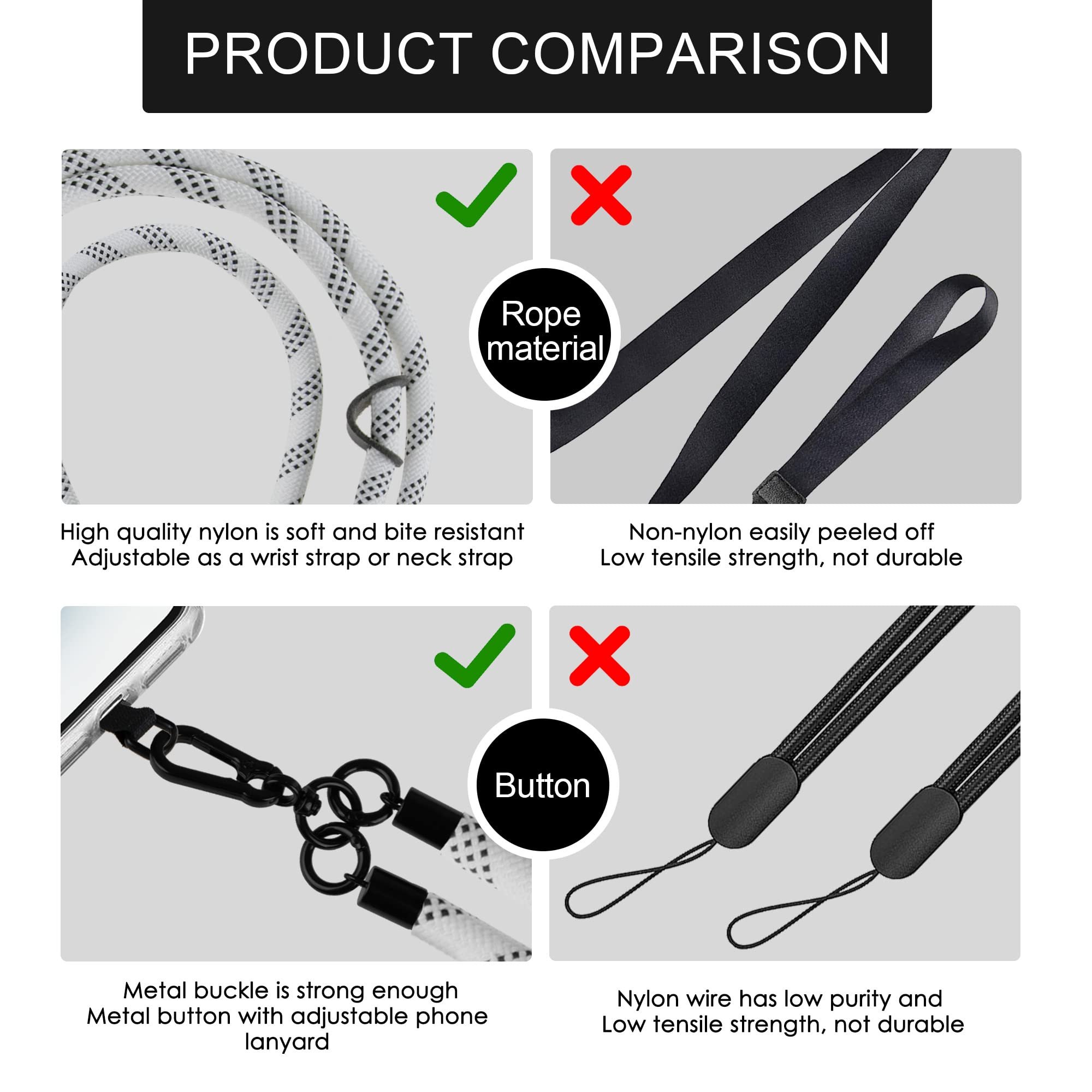 New Custom Universal Adjustable Neck Lanyard Straps Phone Case Nylon Crossbody Phone case with Strap for iPhone 13 14 pro max