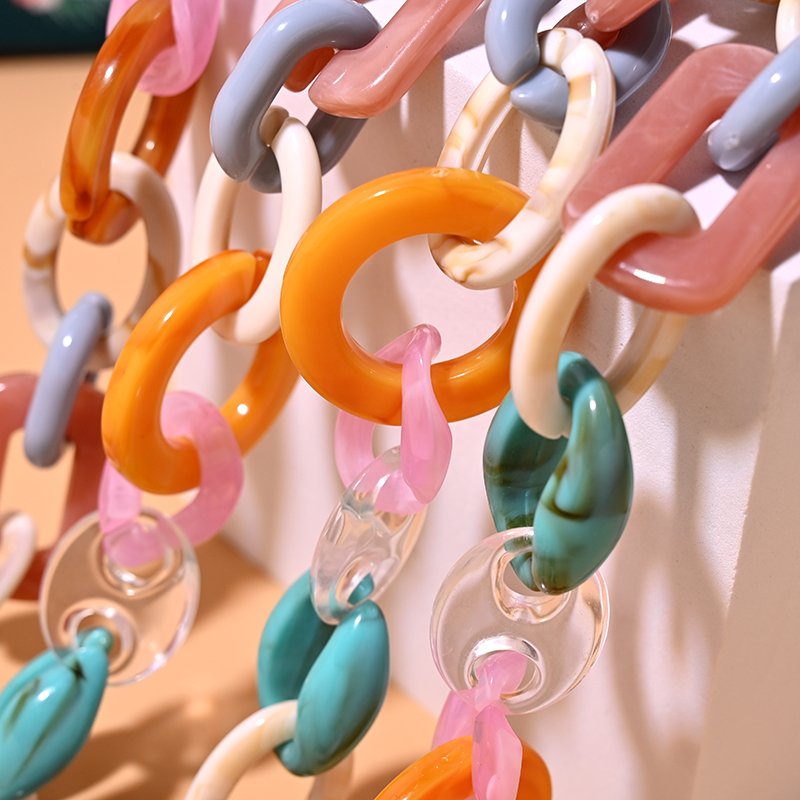 Wholesale Handmade Mobile Phone Small Bag Chain 120cm Strong Design Phone Strap Lanyard Acrylic Cell Phone Case Chain