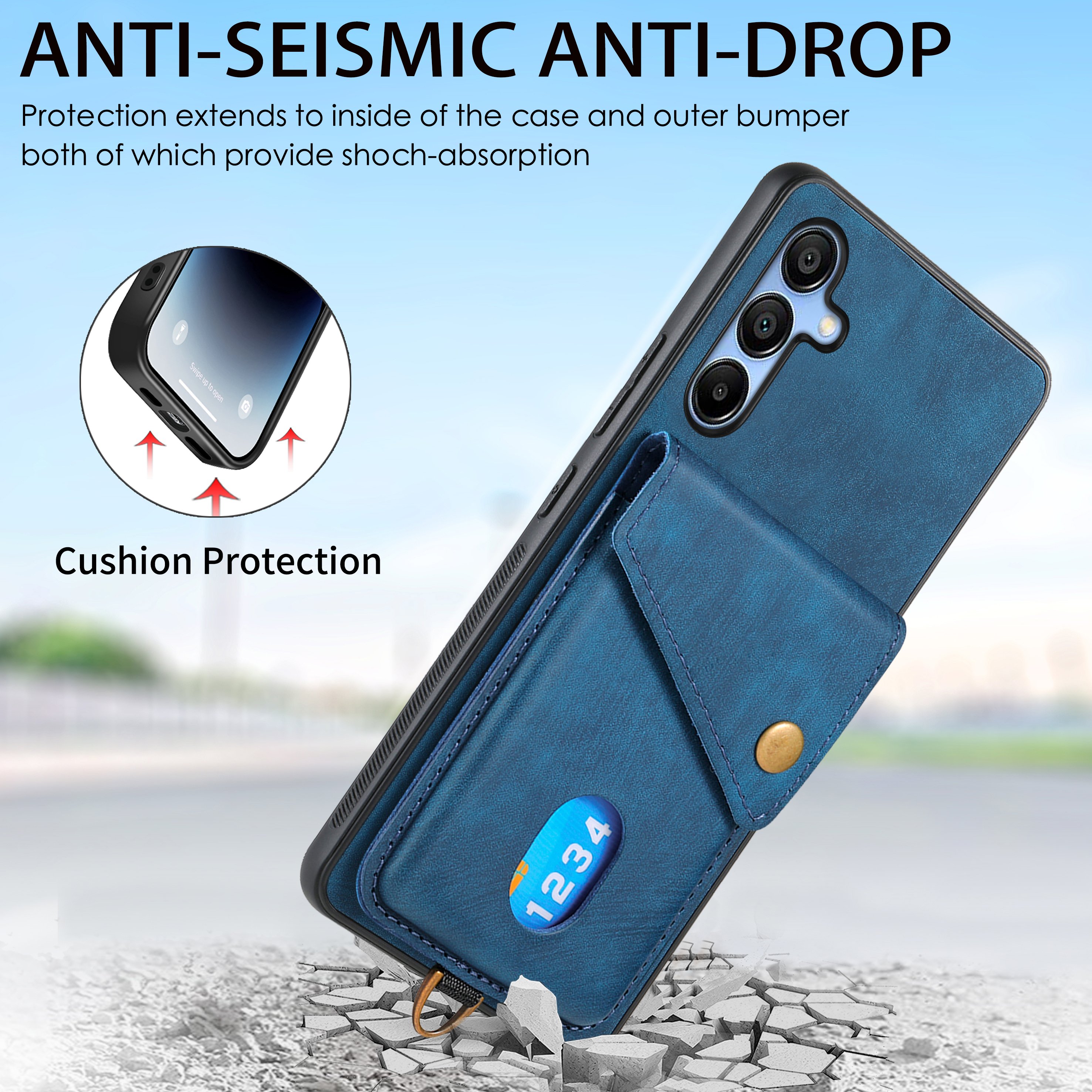 Leather Wallet Cell Phone Case Funda For Samsung A06 4G A16 5G A05S A35 A25 A55 A73 A70S A51 A71 A31 A21S with Card Slots Stand