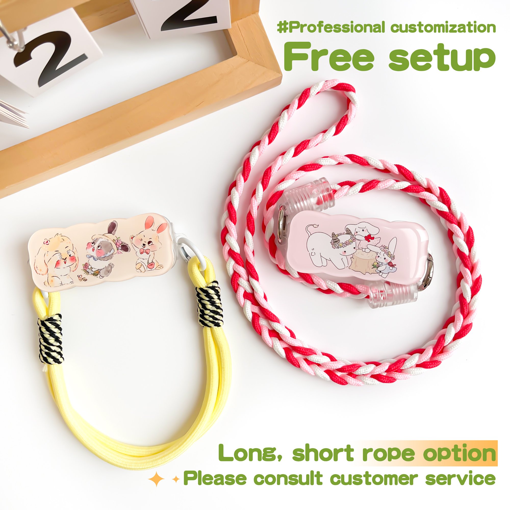Cartoon Phone Back Clip Lanyard Wrist Strap Anti-drop Girls Cute Strap Rope Removable Phone Back Acrylic Clip For IPhone 15 Pro