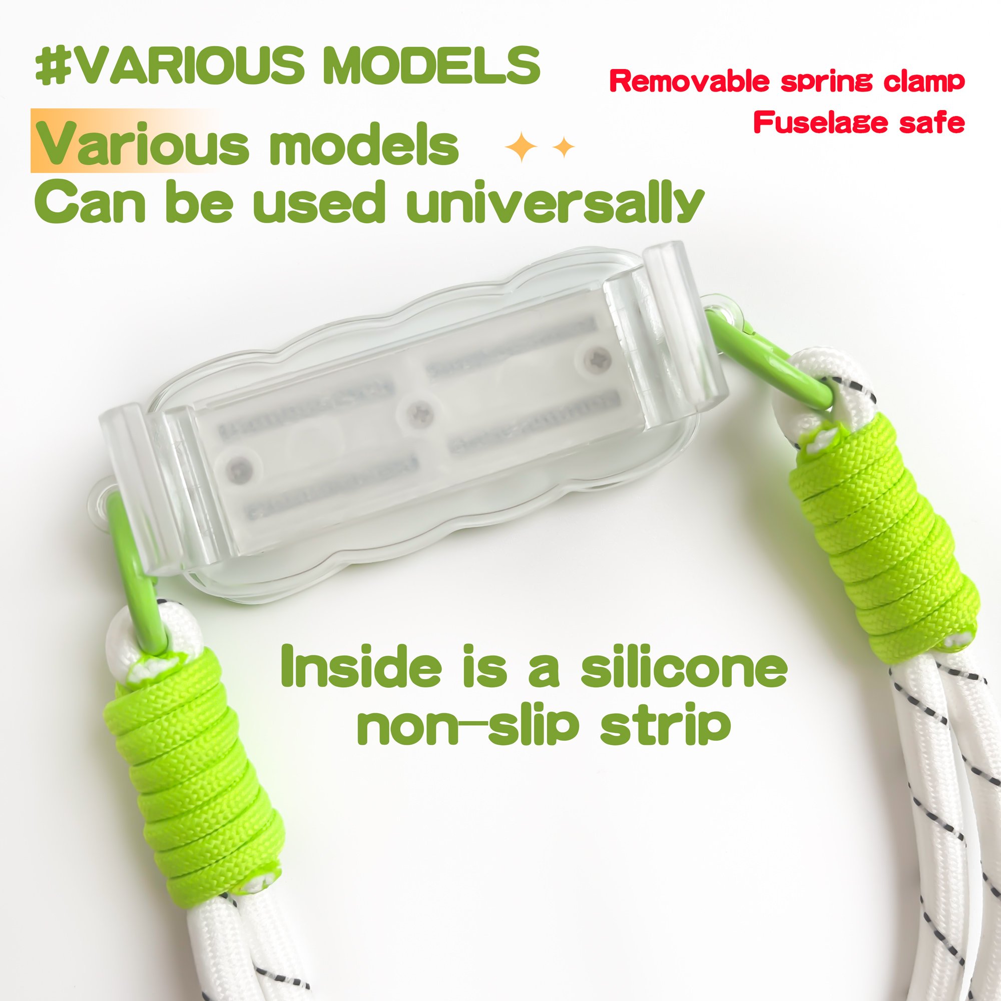 Cartoon Phone Back Clip Lanyard Wrist Strap Anti-drop Girls Cute Strap Rope Removable Phone Back Acrylic Clip For IPhone 15 Pro