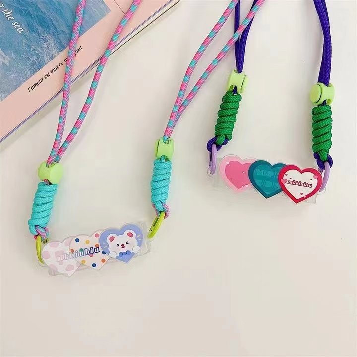Universal Mobile Phone Hanging Rope Cartoon Love Case Clip Detachable Phone Clip Anti Loss Hanging Rope Customization