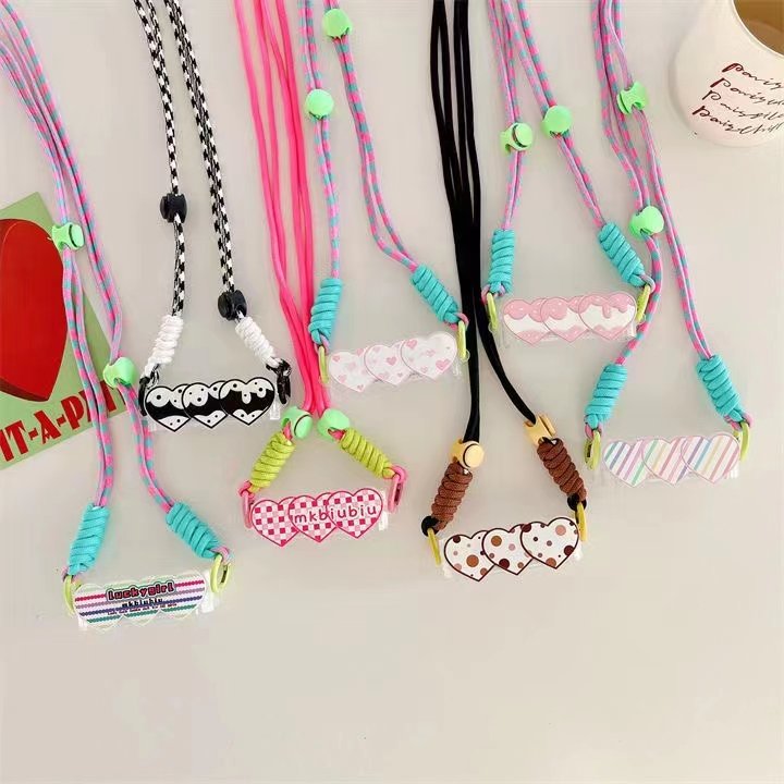 Universal Mobile Phone Hanging Rope Cartoon Love Case Clip Detachable Phone Clip Anti Loss Hanging Rope Customization