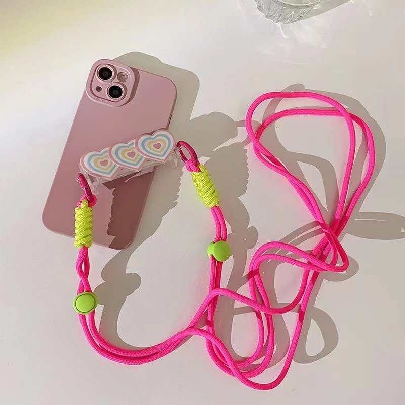 Universal Mobile Phone Hanging Rope Cartoon Love Case Clip Detachable Phone Clip Anti Loss Hanging Rope Customization