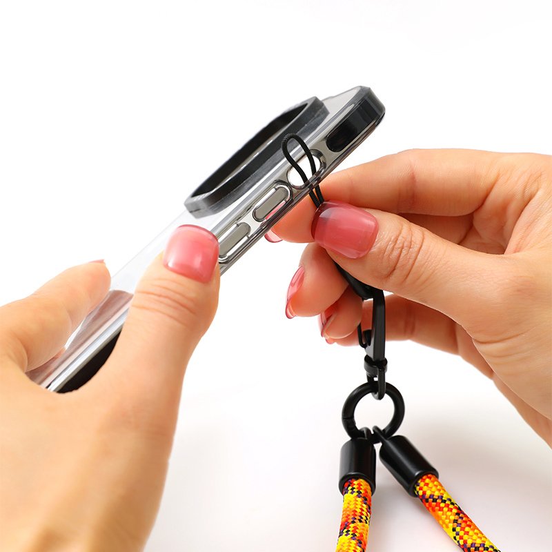 Short 7mm mobile phone lanyard mobile phone case hanging wrist mobile phone chain pendant keychain universal bracelet buckle