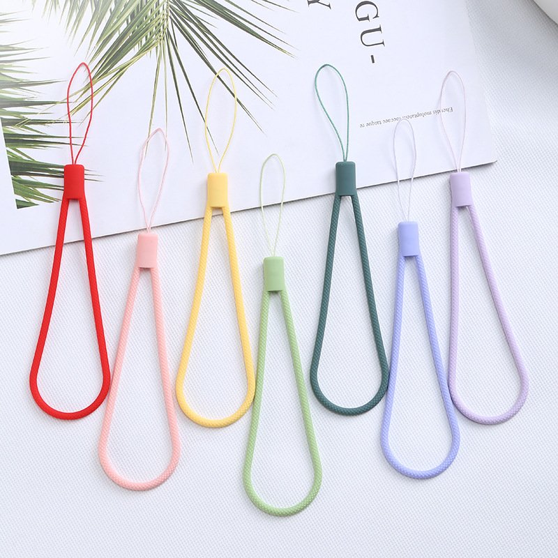 Short Silicone Wrist Strap Hand Adjust Lanyard For Phone Samsung Camera GoPro USB Flash Drives Keys ID Card keycord keychain