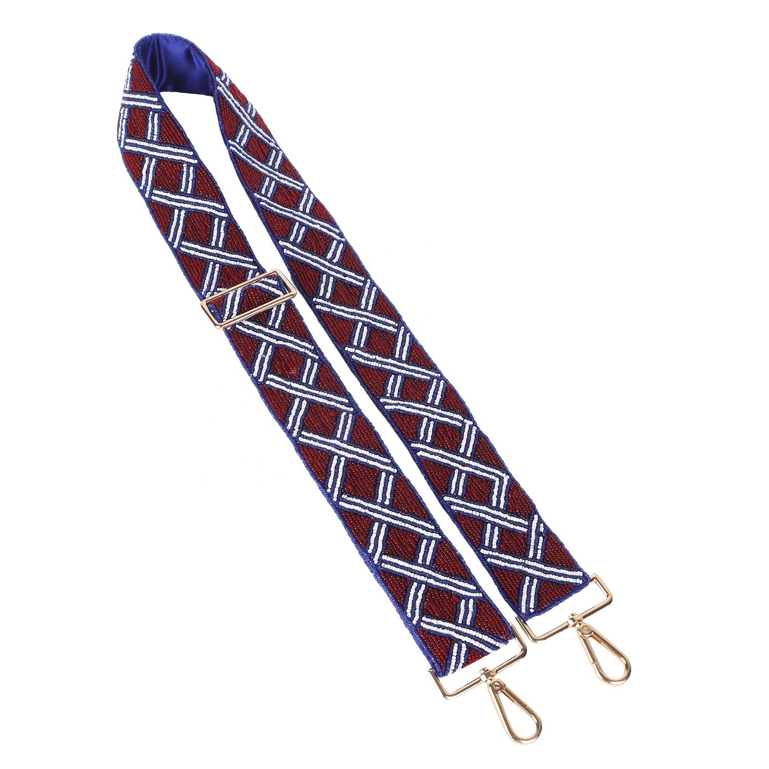 New Arrival Handmade Designer Ladies Beaded Mobile Phone strap Seed Bead Guitar Strap Game Day Strap Clear bag Strap Wholesale