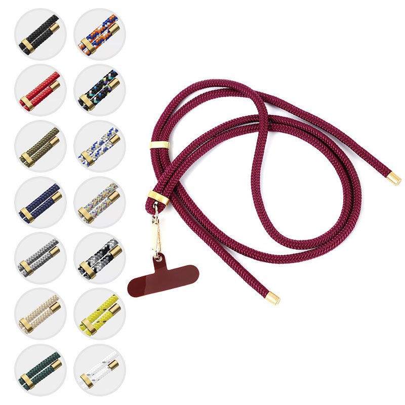 Hot Selling Good Quality Mobile Phone Lanyard Adjustable Universal Handykette Phone Case Strap with TPU Patch PPM Cord