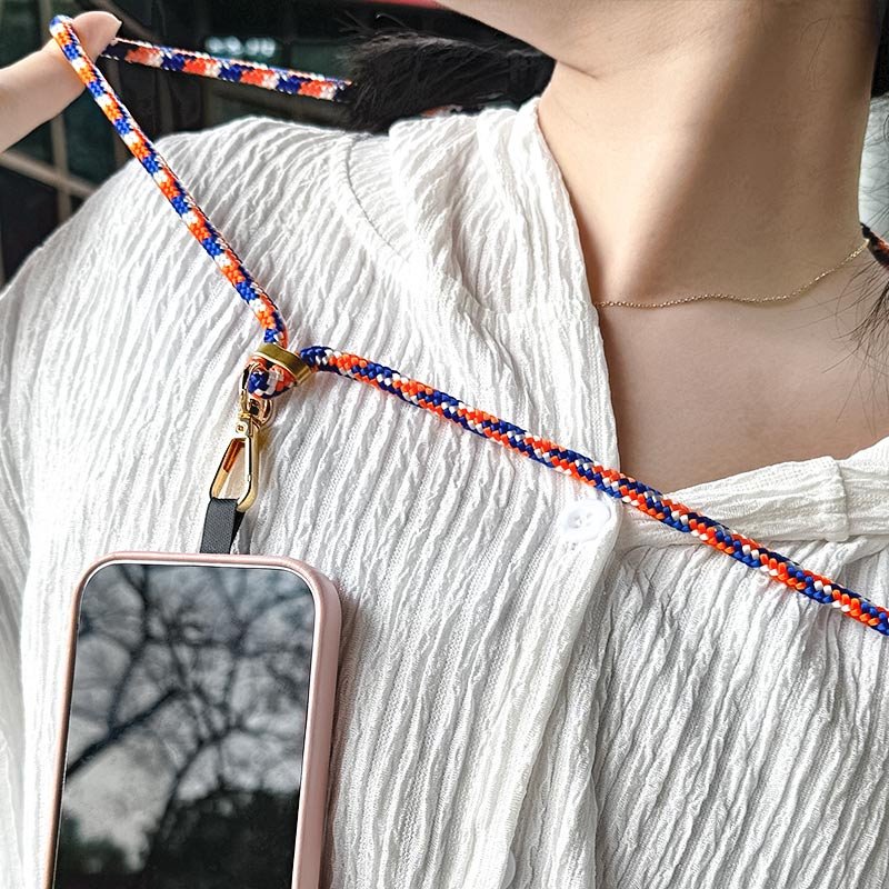 Hot Selling Good Quality Mobile Phone Lanyard Adjustable Universal Handykette Phone Case Strap with TPU Patch PPM Cord