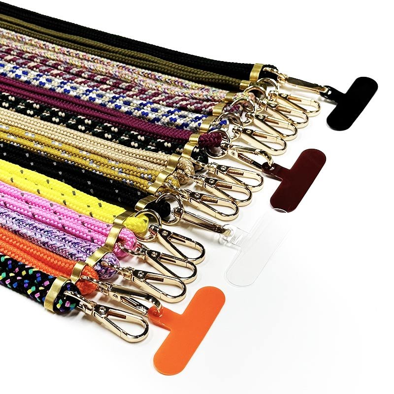Hot Selling Good Quality Mobile Phone Lanyard Adjustable Universal Handykette Phone Case Strap with TPU Patch PPM Cord