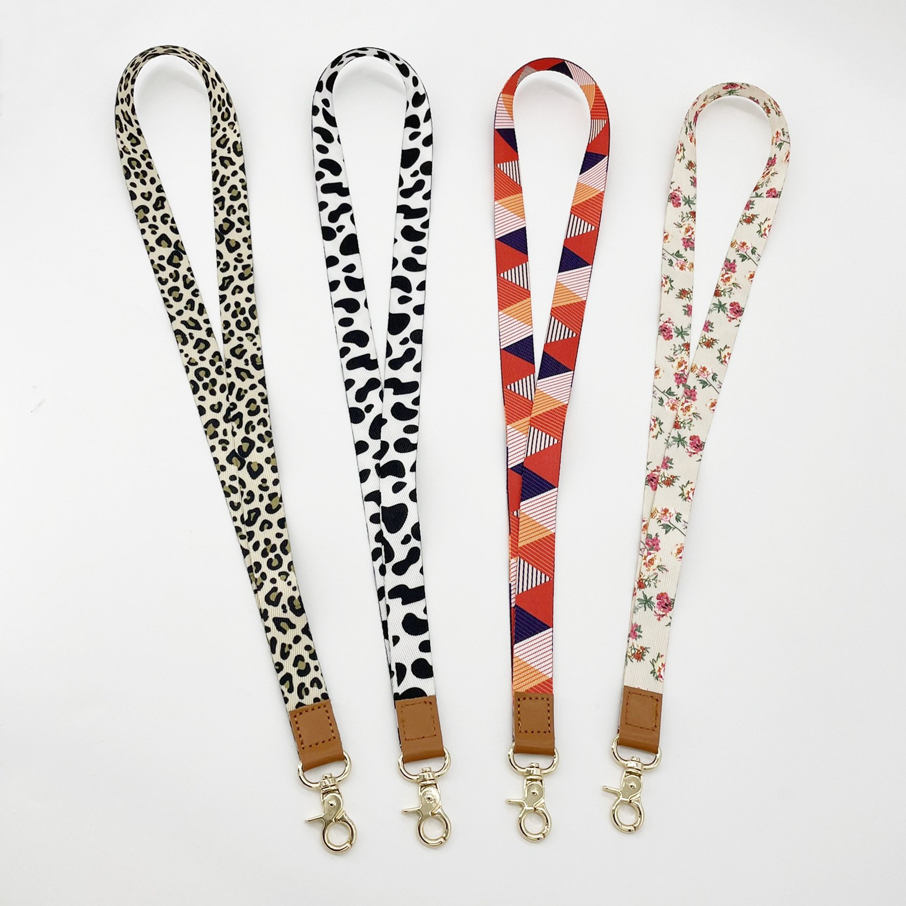 Factory Wholesale Custom PU Leather Sublimed Twill Mobile Phone Strap With Key Chain Mobile Phone Strap