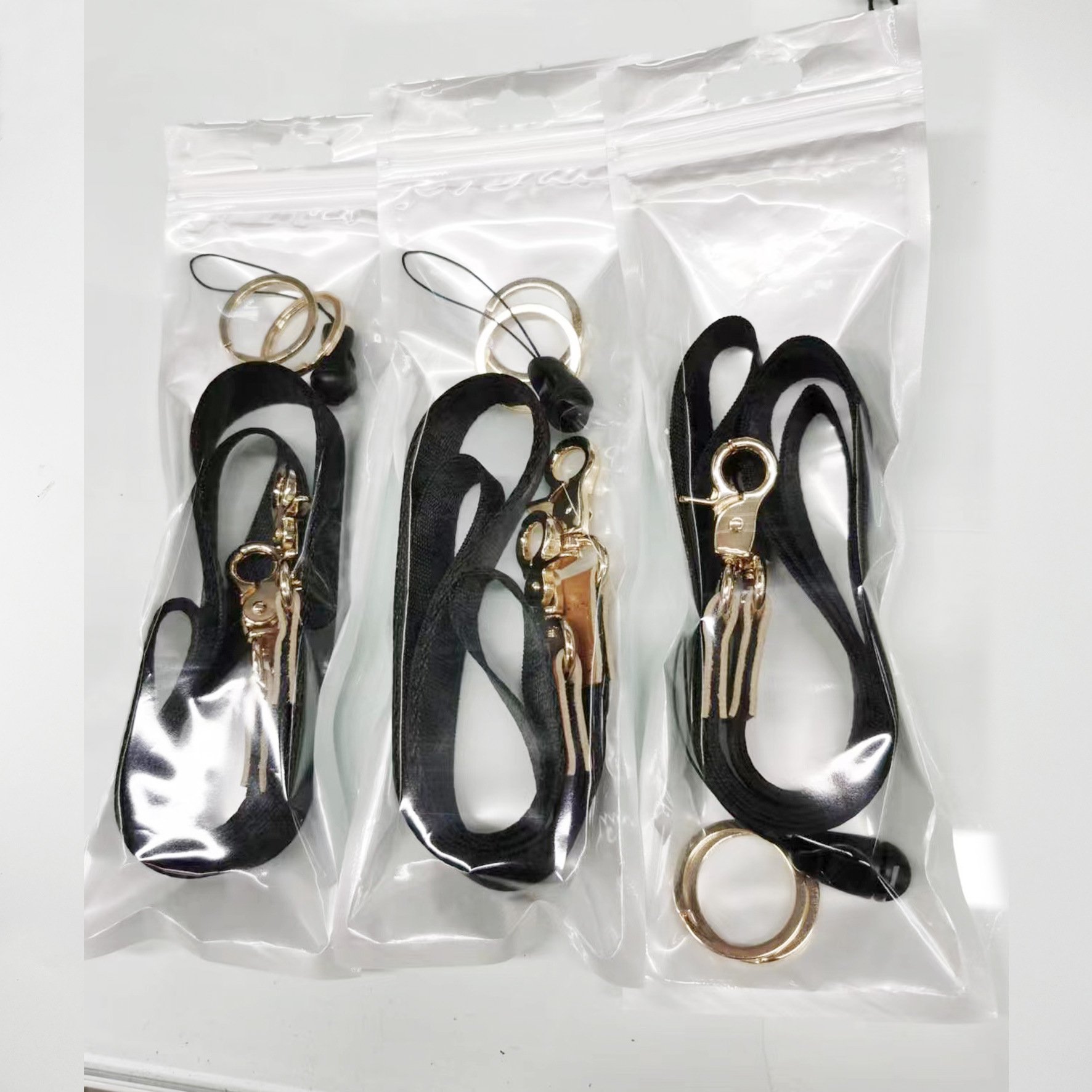 Factory Wholesale Custom PU Leather Sublimed Twill Mobile Phone Strap With Key Chain Mobile Phone Strap