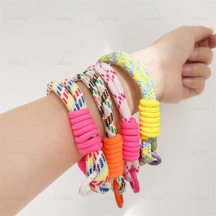 DIY Nylon Braided Wrist Rope Mobile Phone Chain Cell Phone Case Universal Short Lanyard