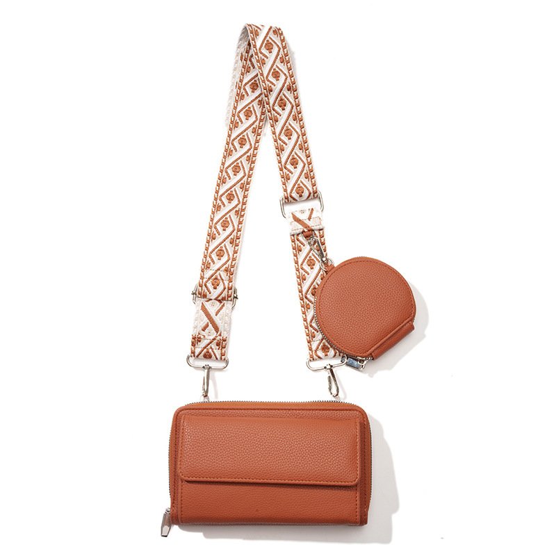 sac tendance 2024 Custom Logo 2 in 1 Multi Function Mobile Phone wallet Women Vintage Single Shoulder Cross Body Handbag 2024