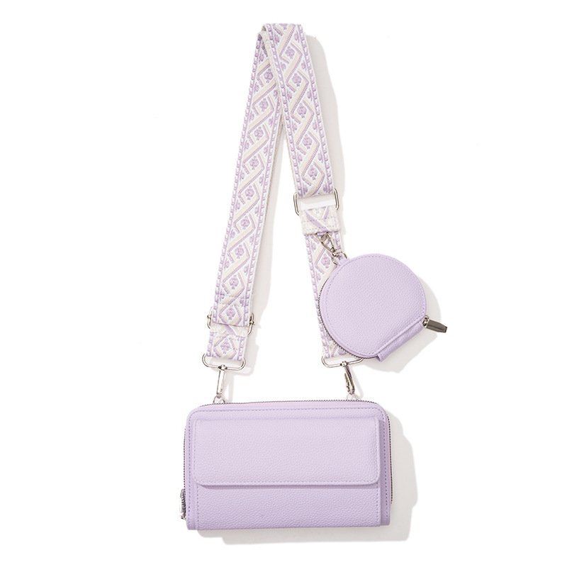 sac tendance 2024 Custom Logo 2 in 1 Multi Function Mobile Phone wallet Women Vintage Single Shoulder Cross Body Handbag 2024