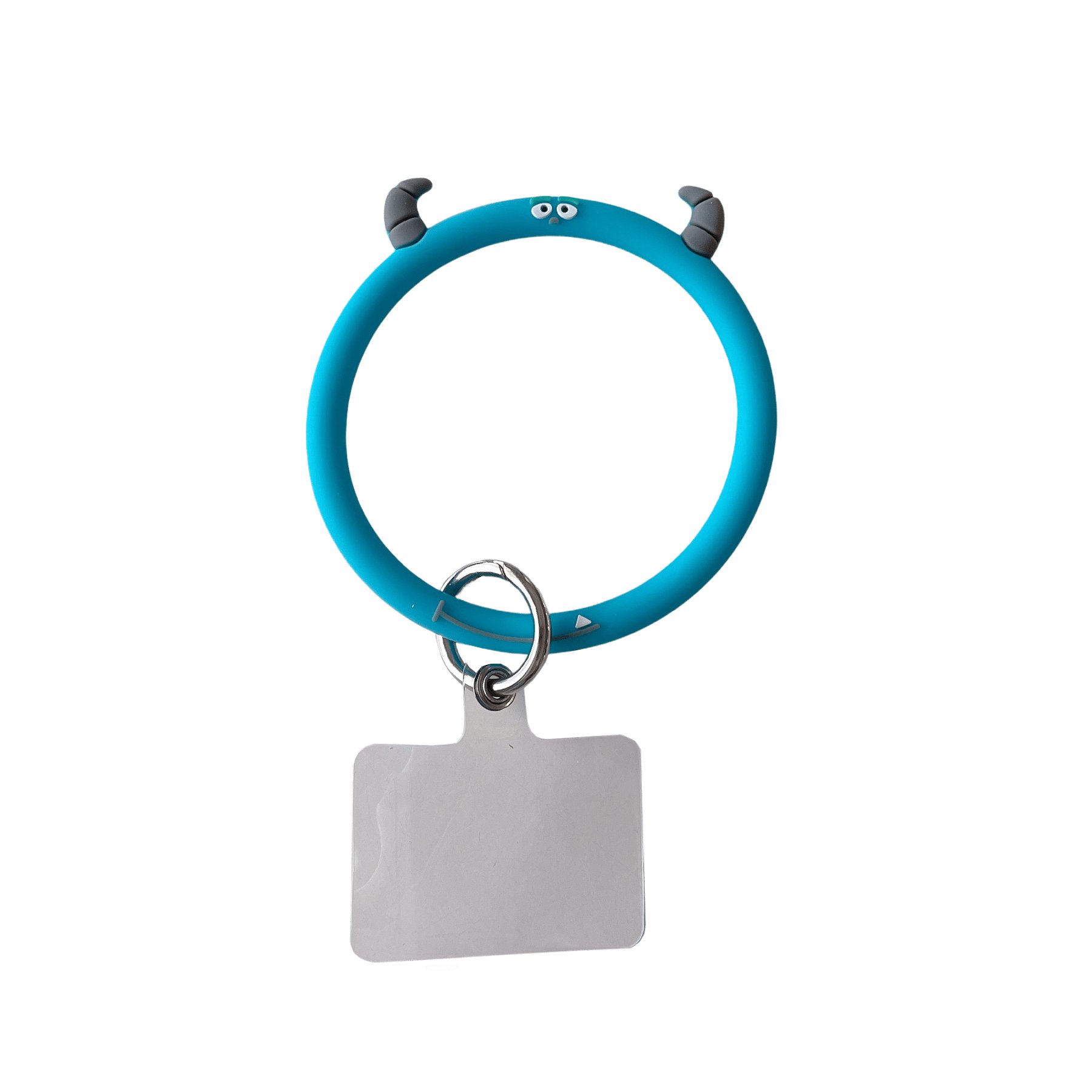 mobile phone silicone 3d cartoon wrist ring with patch