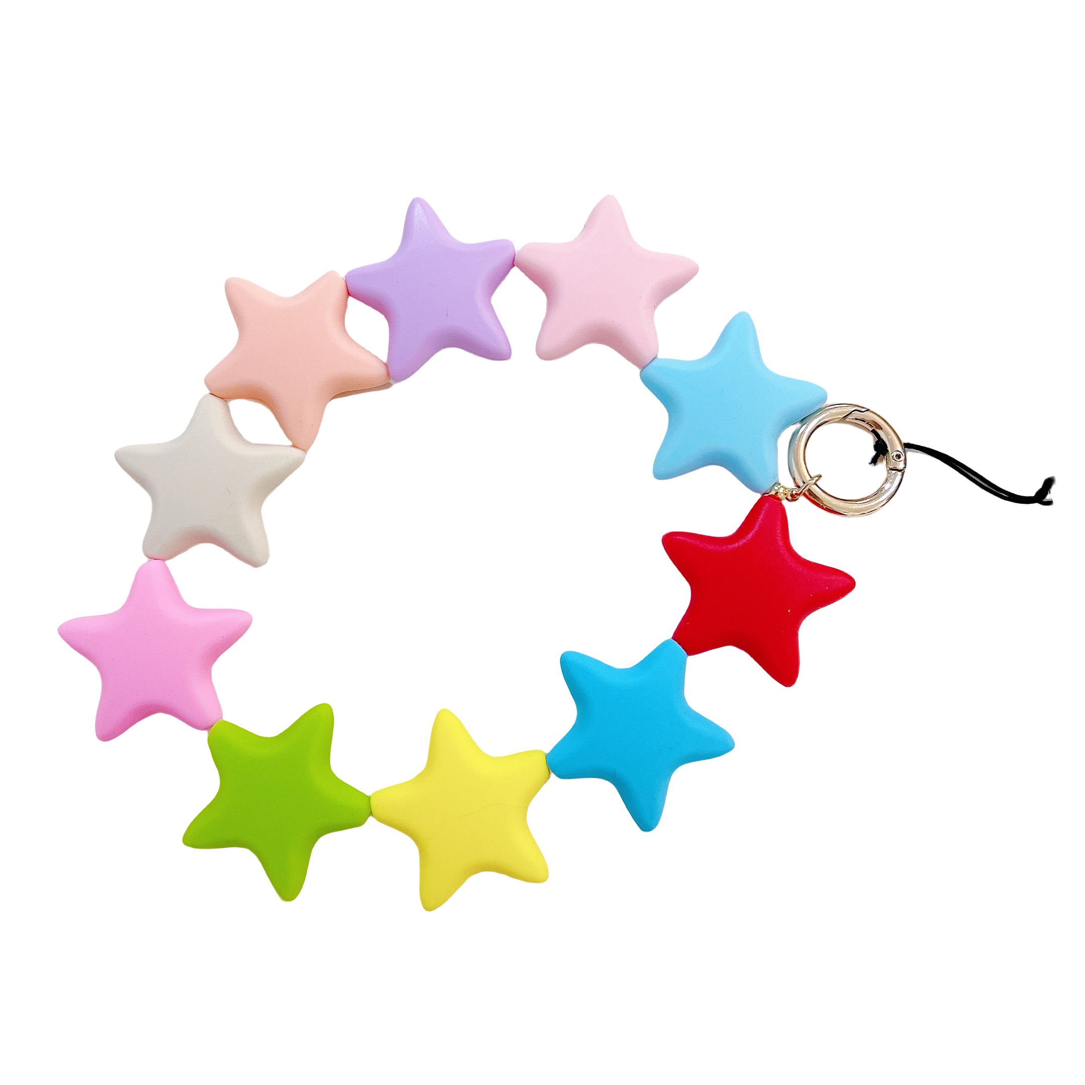 New style mini phone chain strap beautiful star phone chain silicone soft phone lanyard bowl with bag pendant hanging ornaments