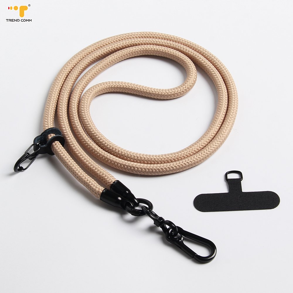 Universal 8mm Shoulder Strap Cell Phone Lanyard with Holder Thick Polyester Mobile Phone Strap