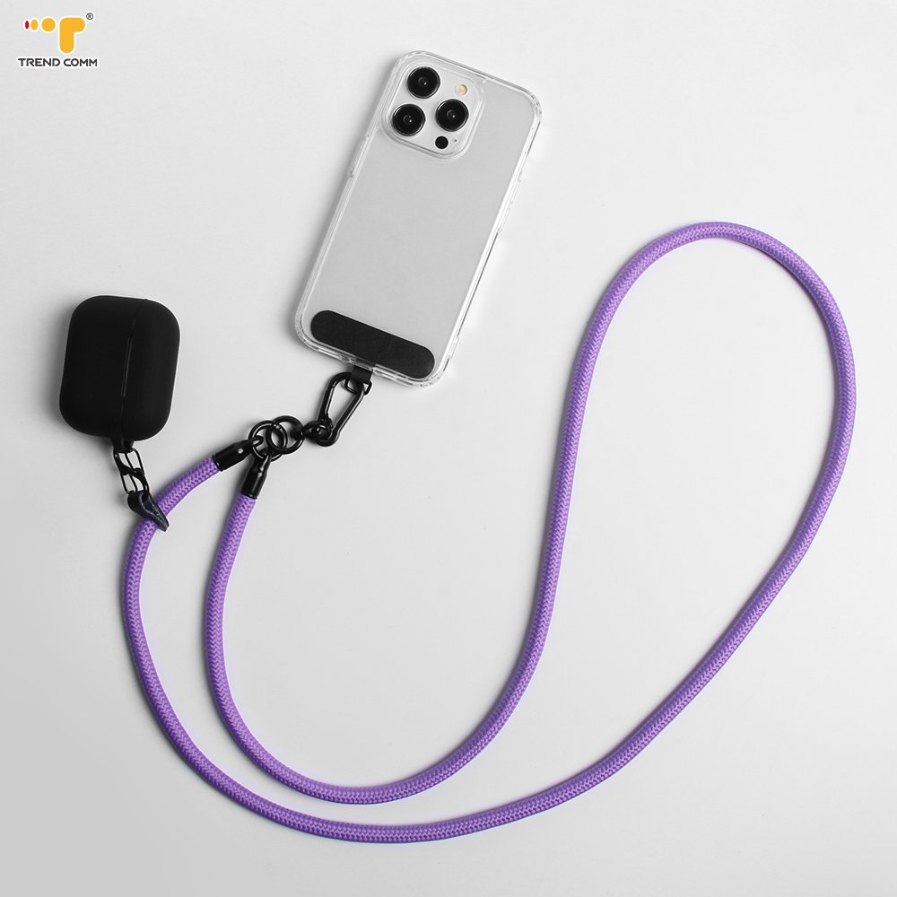 Universal 8mm Shoulder Strap Cell Phone Lanyard with Holder Thick Polyester Mobile Phone Strap