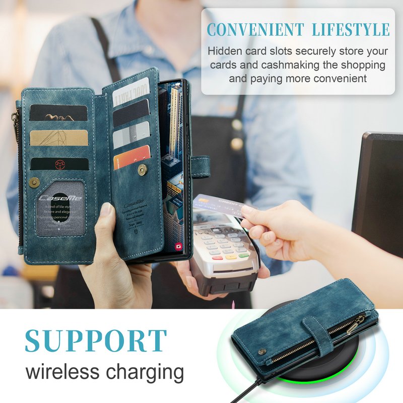 Wallet Case for Samsung Galaxy S24 S23 Ultra S21 FE S20 S10 Plus A12 A13 A22 A32 A33 A51 A52 A53 A71 A72 Leather Phone Case