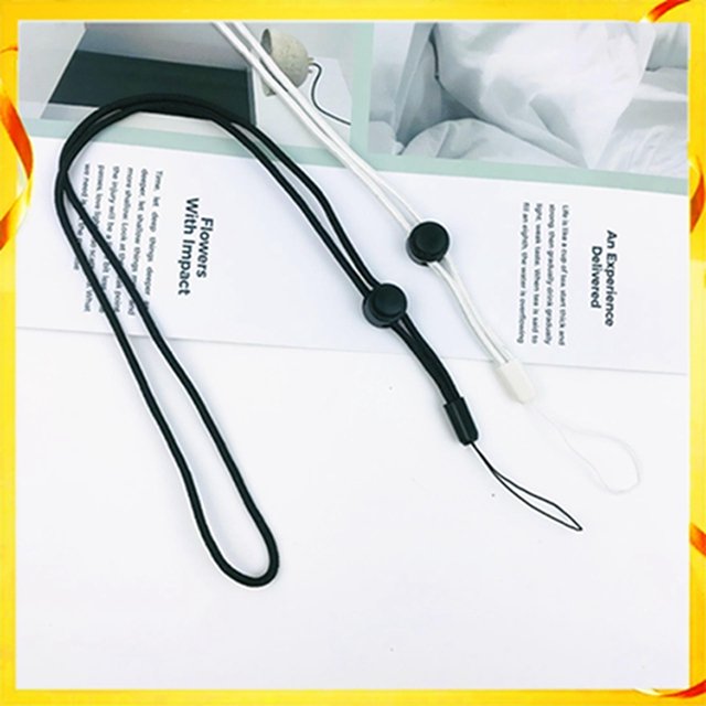 Polyester telescopic mobile phone lanyard student ID card sleeve U disk keychain rope adjustable length hanging neck lanyard