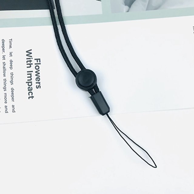 Polyester telescopic mobile phone lanyard student ID card sleeve U disk keychain rope adjustable length hanging neck lanyard